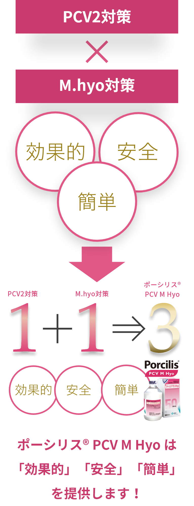 ポーシリス® PCV M Hyo は「効果的」「安全」「簡単」を提供します!